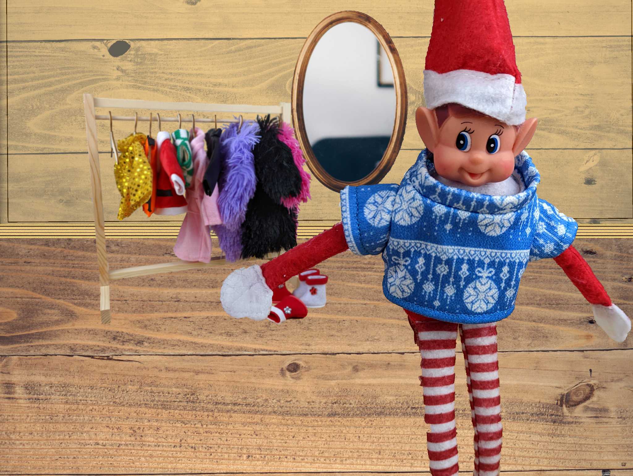 Elves Behavin Badly Knitted Sweaters for Elf