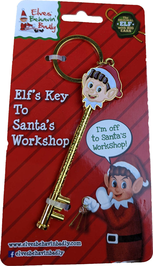 Elves Behavin' Badly Key to Santa's Workshop Keyring