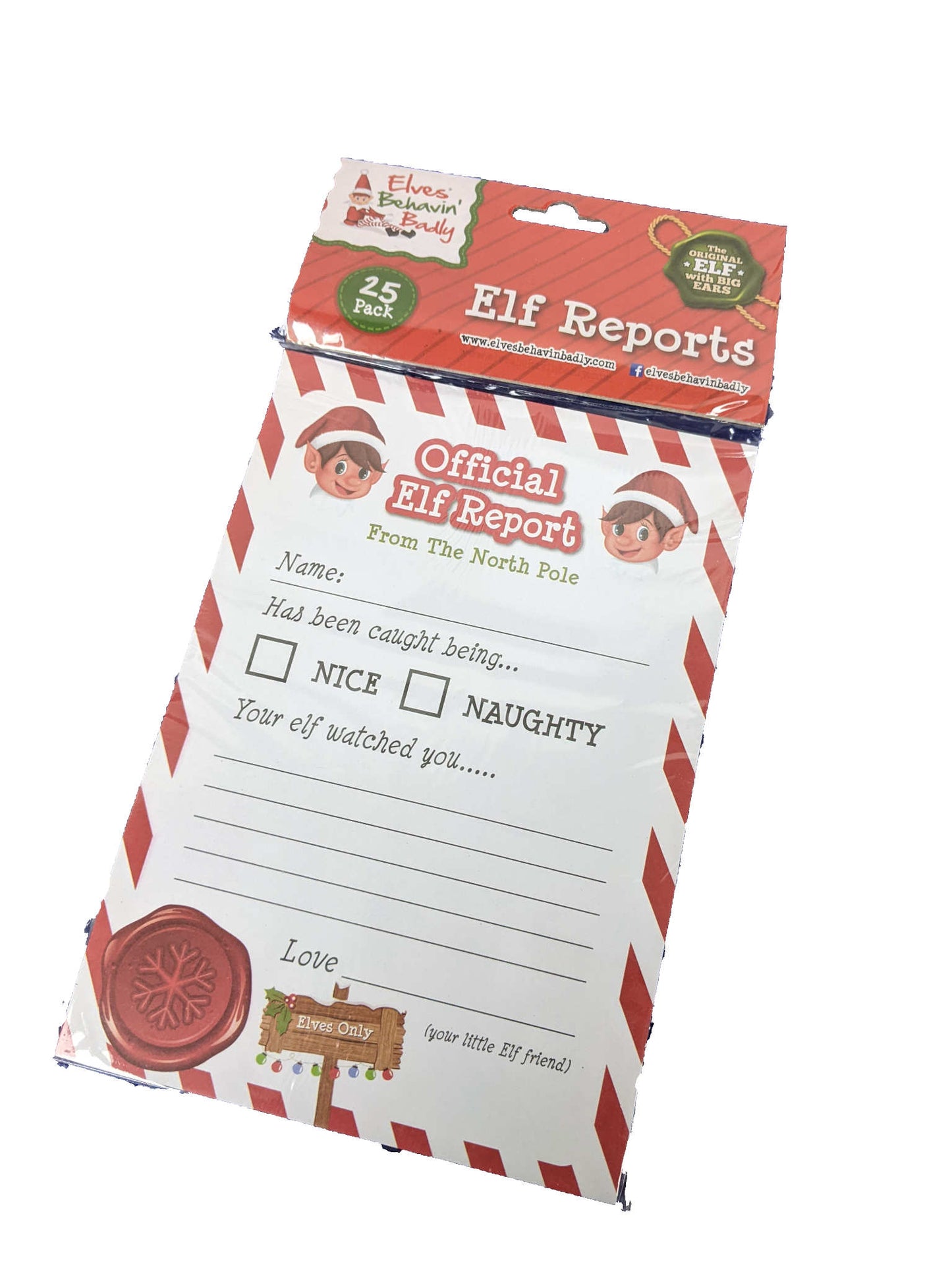 Elves Behavin' Badly A5 Elf Report Cards